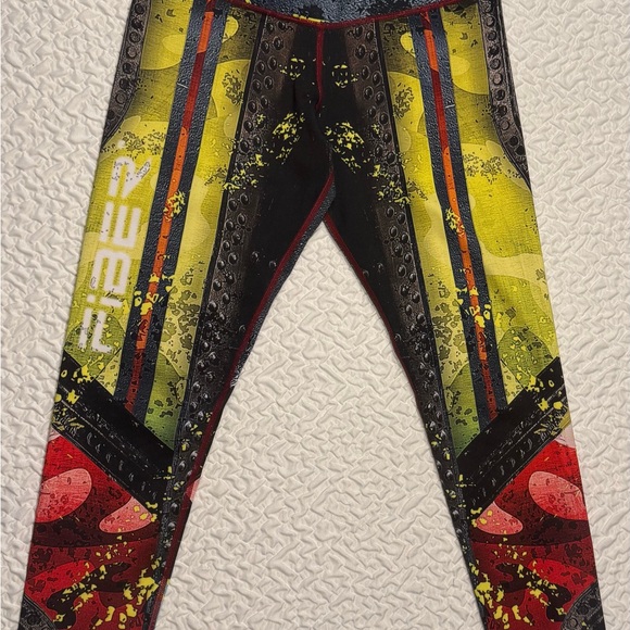 Colorful abstract leggings. One size fits most. - Picture 3 of 12